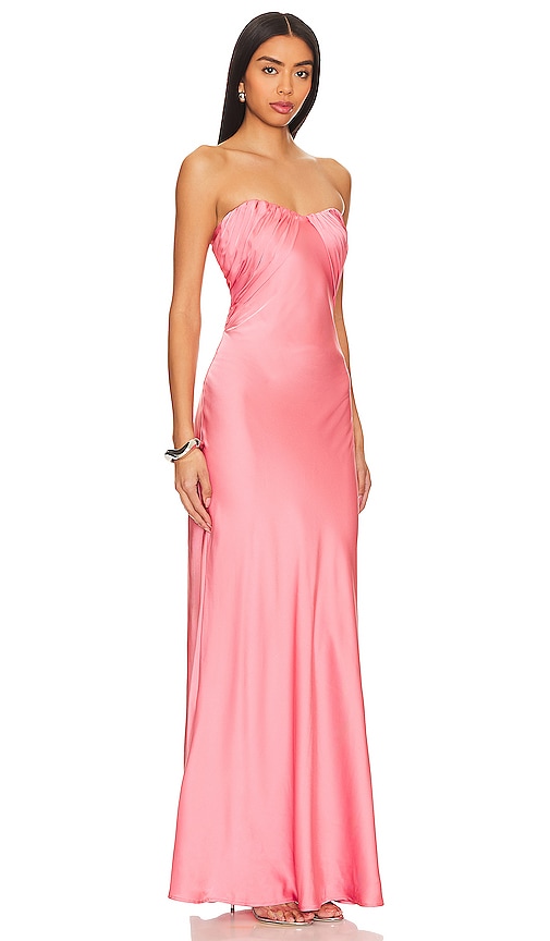 Shop Misha Livia Maxi Dress In Conch Shell Pink