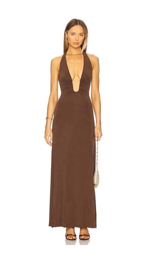 Jennifer Maxi Dress in Brown. - size M (also in S, XS) - MISHA - Modalova