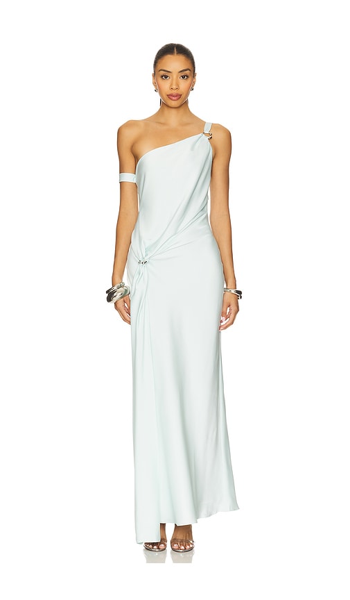 The Horizon Satin Dress in Blue. - size S (also in M)
