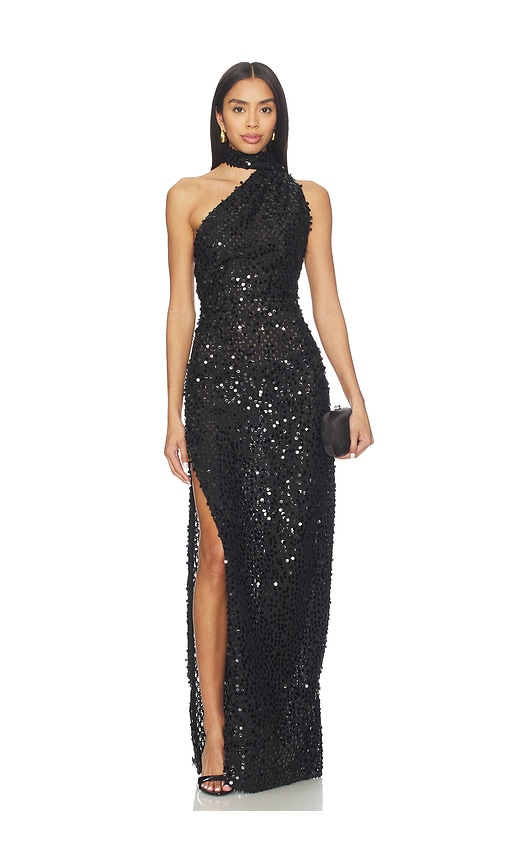 Misha The Nicolette Crochet Sequin Dress In Multi