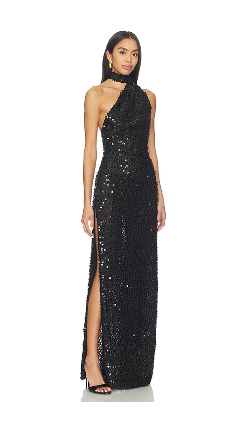 Misha The Nicolette Crochet Sequin Dress In Multi