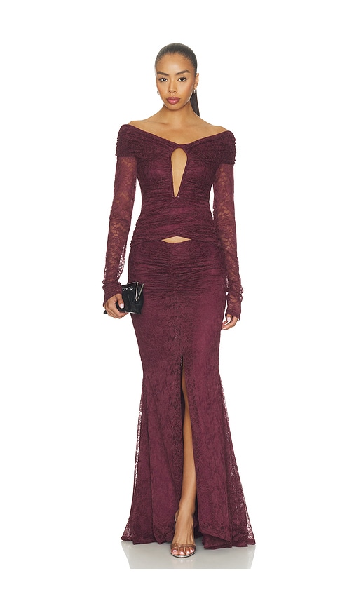 MISHA The Kali Ruffle Lace Dress