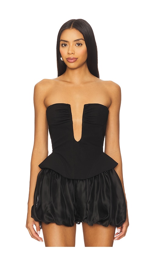 Misha The Caspian Corset Top In Black