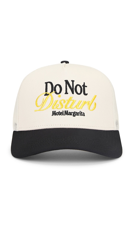 Motel Margarita Do Not Disturb Snapback In Cream
