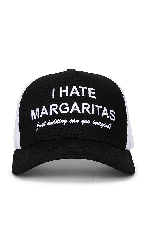 I Hate Margs Trucker Hat in White.