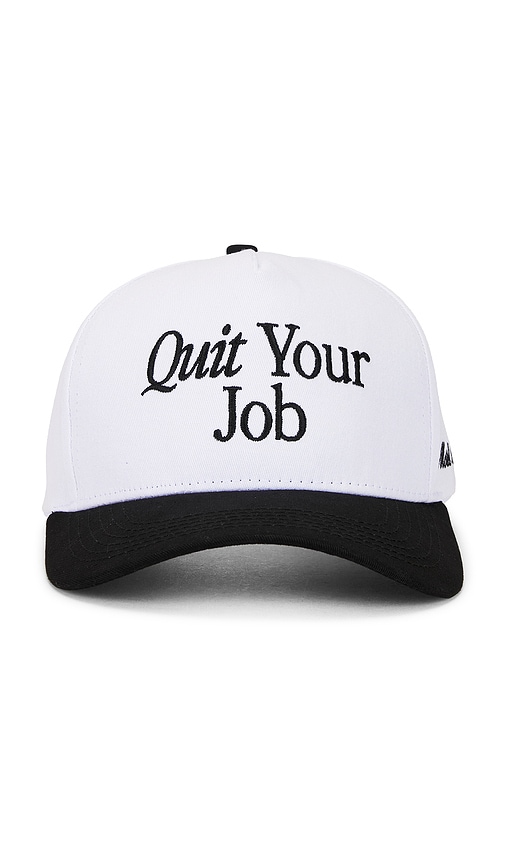 Quit Your Job Snapback Hat in White.