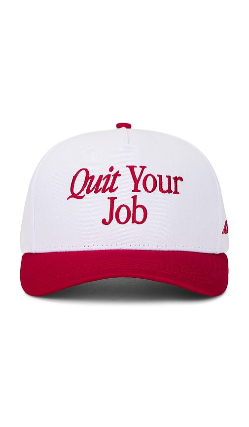 Quit Your Job Snapback Hat in White.