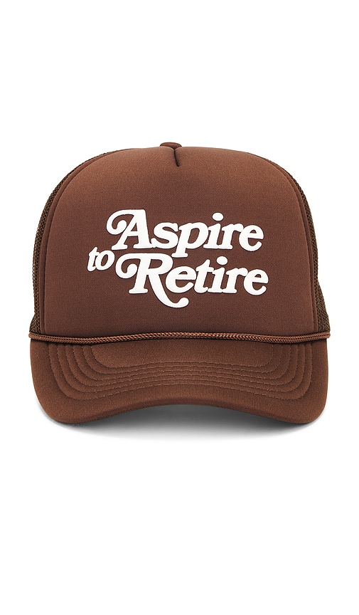 Shop Motel Margarita Aspire Script Trucker Hat In Brown