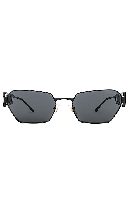 <DEPRECATED> Miu Miu Rectangle Sunglasses in Black & Dark Grey