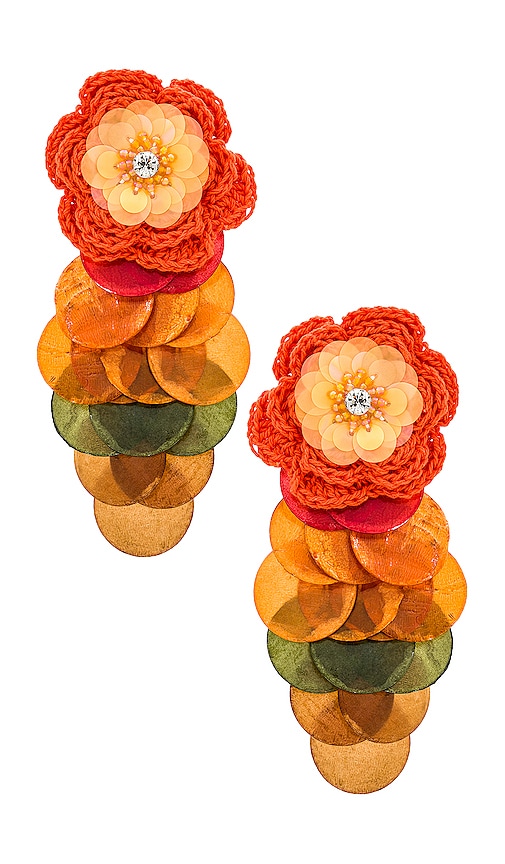 Maiyo Flower Earrings In Multi
