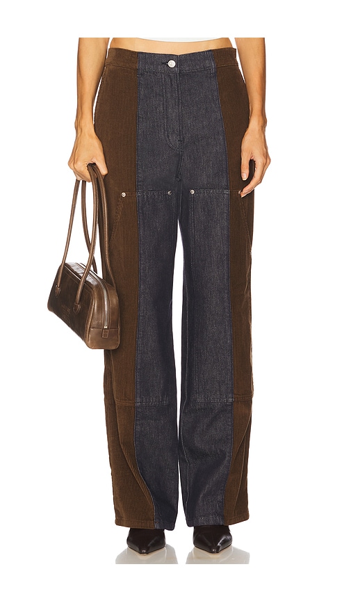 Moschino Mid Rise Straight Leg Jeans In Multi