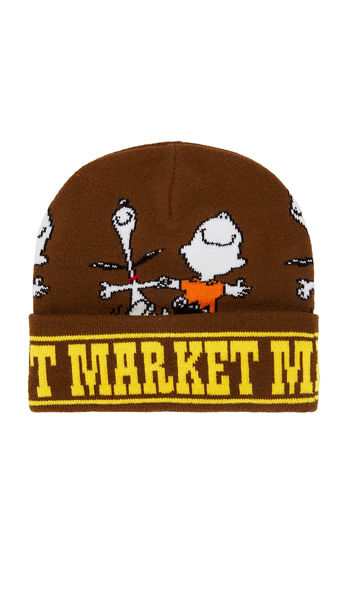 Shop Market X Peanuts Dancing Beanie In Brown