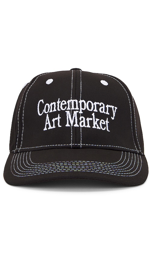 Market Mens Black Embroidered Cotton Hat