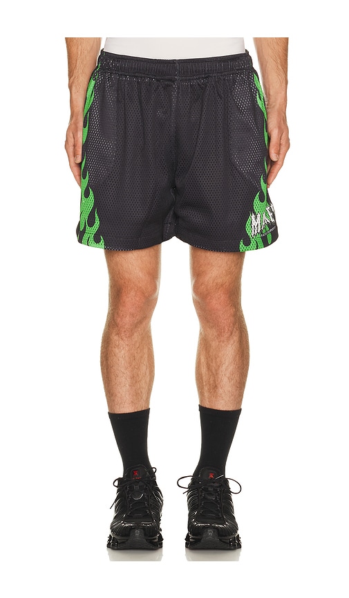 Market Toxic Flames Mesh Shorts - Women's Clothing
