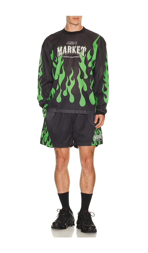 Market Toxic Flames Mesh Shorts | Thumbnail 4 Market Toxic Flames Mesh Shorts | Thumbnail 4