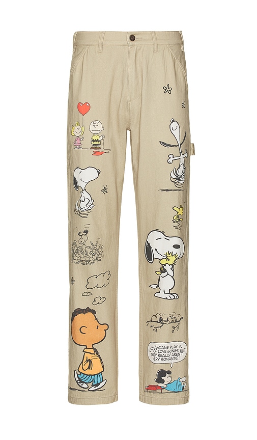 Market Peanuts Canvas Pant Straight Fit In Honey/camel