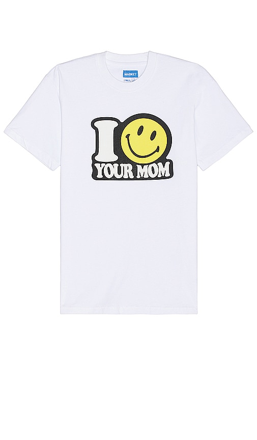 Shop Market Smiley Your Mom T-shirt In 白色