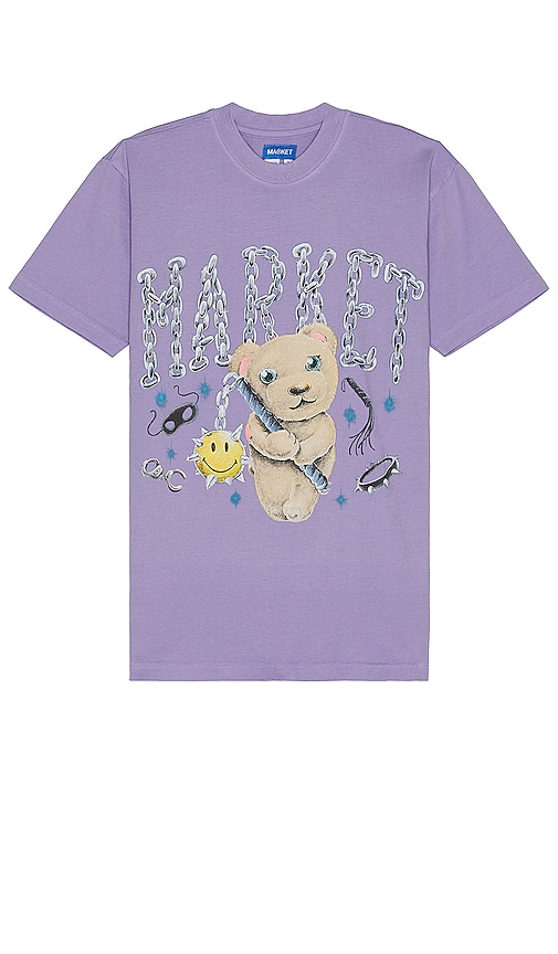 Market Soft Core Bear T-shirt Man T-shirt Lilac Size Xl Cotton In Purple