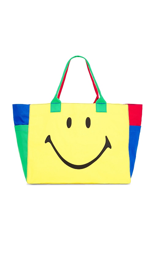 Market Smiley Colorblock Tote Bag