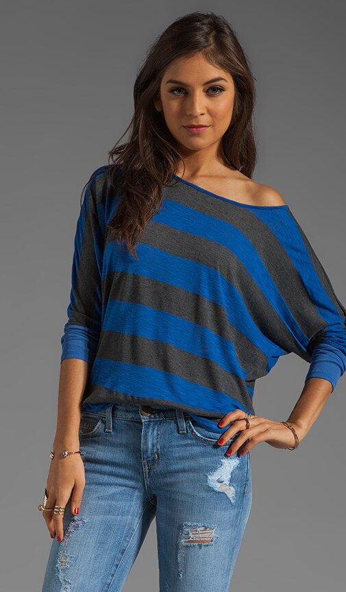 Charcoal Stripe Frida Top