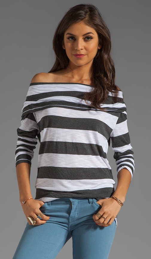 Charcoal Stripe Elsa Top
