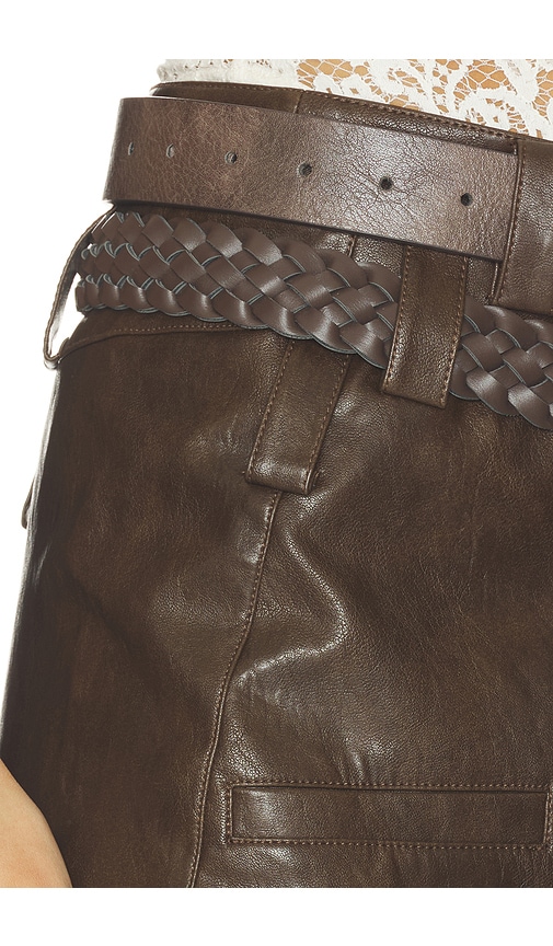 Markgong Faux Leather Pencil Skirt With Detachable Belts | Thumbnail 6 Markgong Faux Leather Pencil Skirt With Detachable Belts | Thumbnail 6