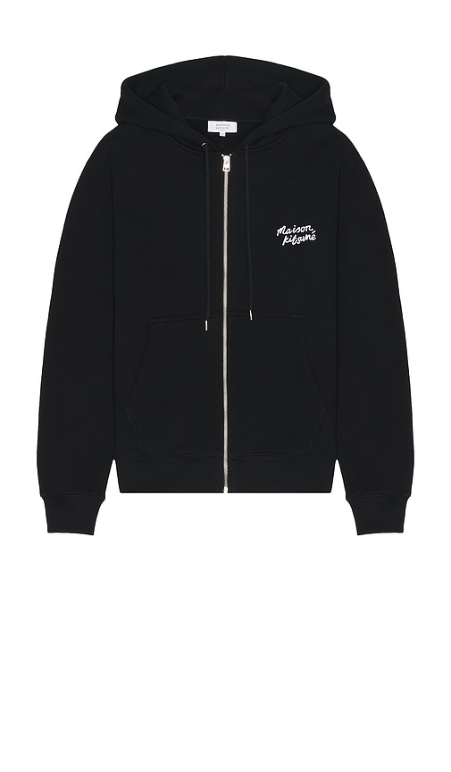 Maison Kitsune SWEAT A CAPUCHE en Black White REVOLVE