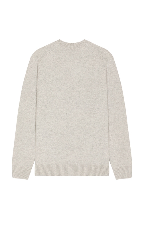 Shop Maison Kitsuné Bold Fox Head Patch Cardigan In Light Grey