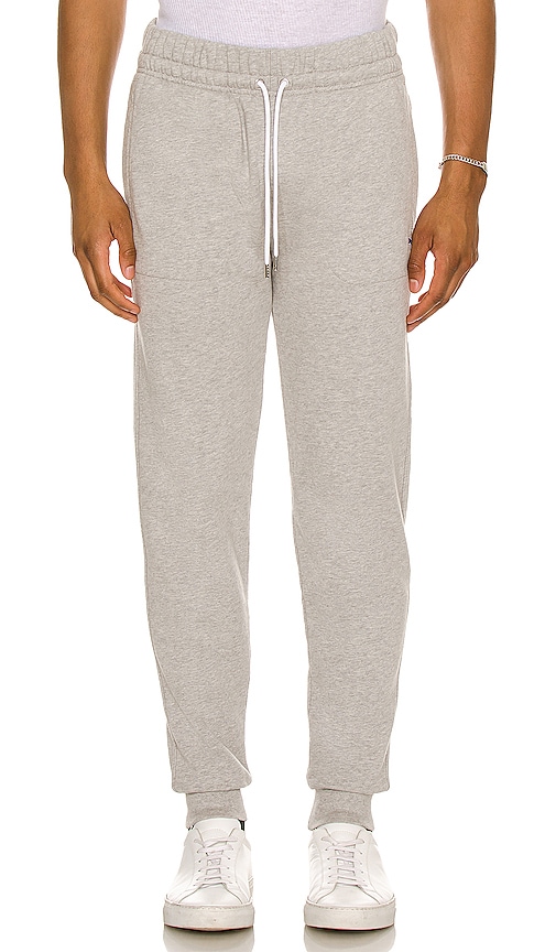 Maison Kitsune Tricolor Fox Patch Classic Jog Pant in Grey Melange