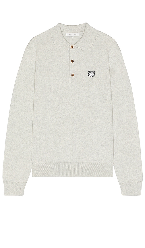 Maison Kitsune POLO衫於Light Grey & Melange | REVOLVE