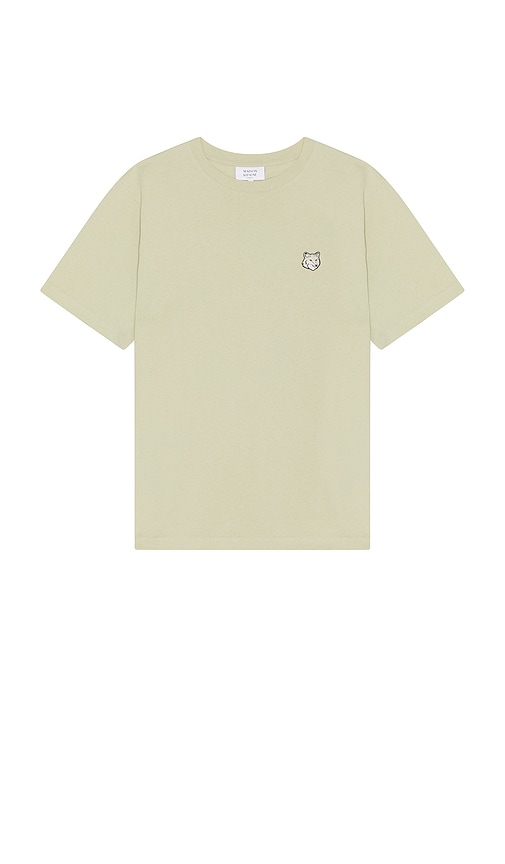 Shop Maison Kitsuné Bold Fox Head Patch Comfort T-shirt In Sage