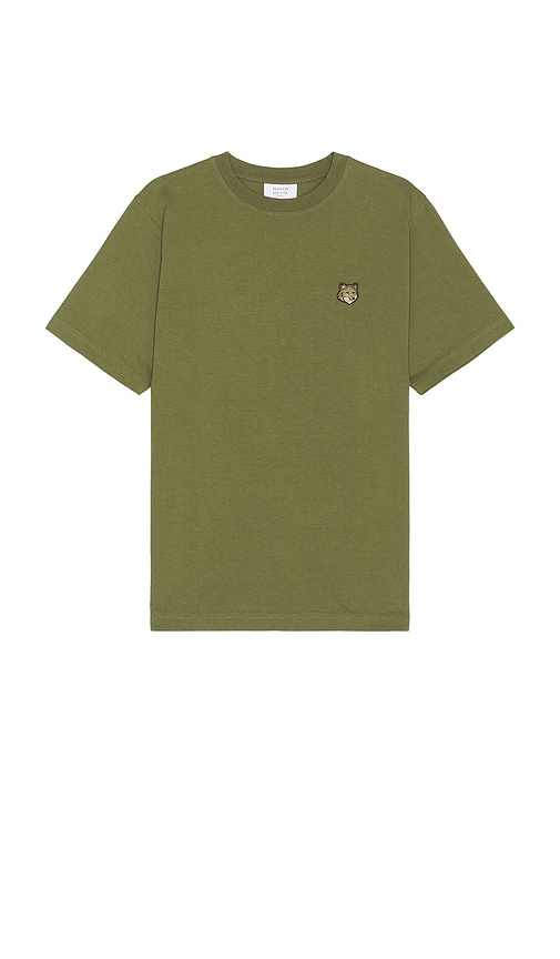 Shop Maison Kitsuné Bold Fox Head Patch Comfort T-shirt In Army