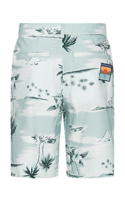 Shop Maison Kitsuné Board Shorts In Seafoam Design