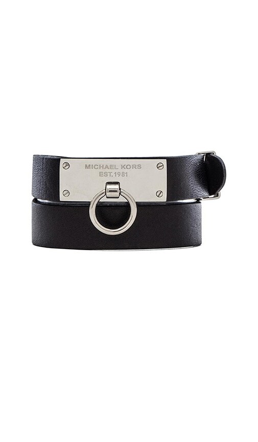 michael kors leather wrap bracelet