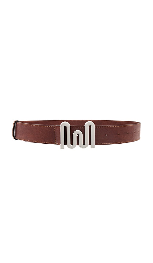 Shop Milkwhite Signature Logo Belt In 브라운