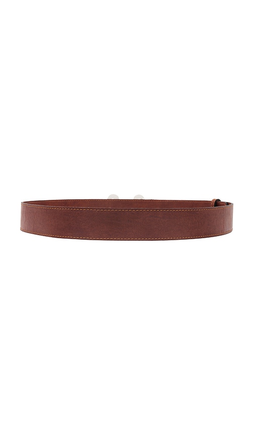 Shop Milkwhite Signature Logo Belt In 브라운