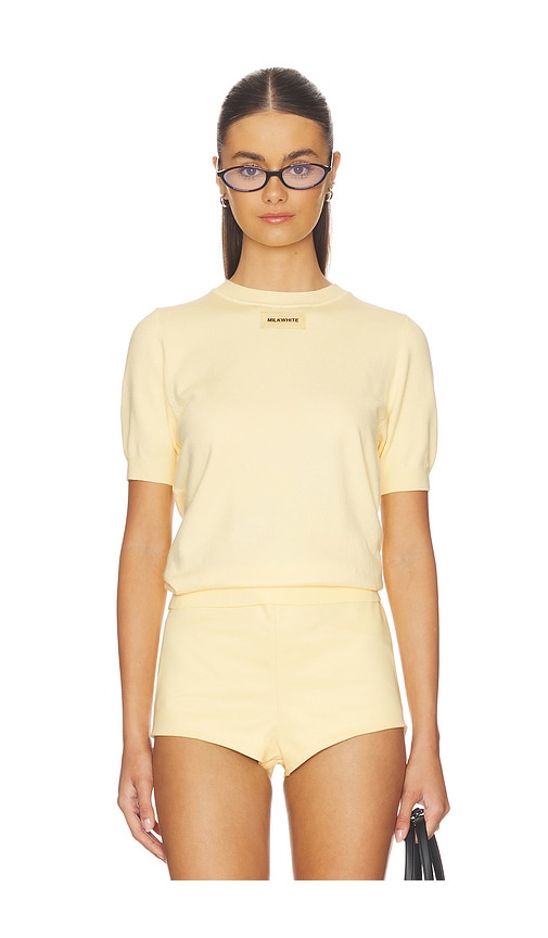Milkwhite Short Sleeve Sweater | Thumbnail 3