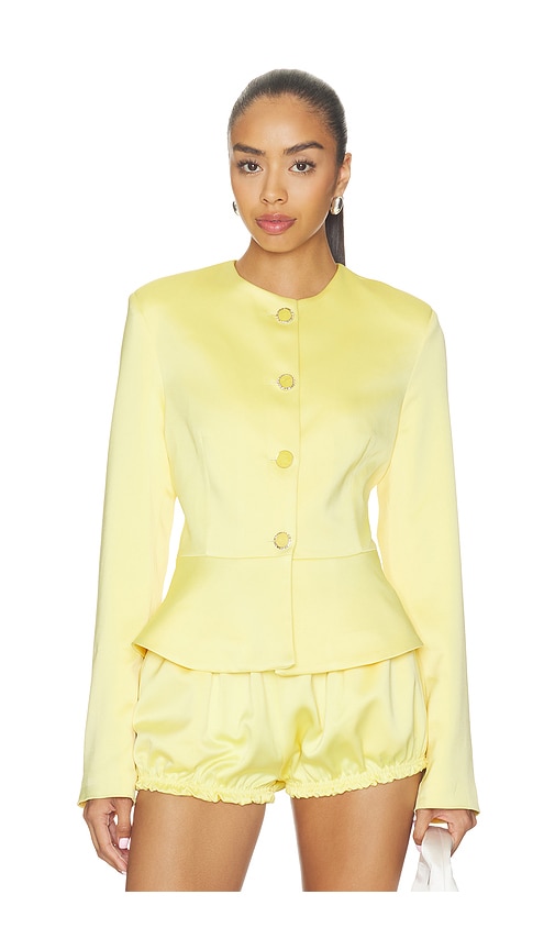Milkwhite Satin Button Up Blazer | Thumbnail 5