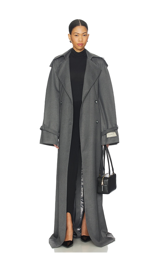 Milkwhite Long Trench Coat