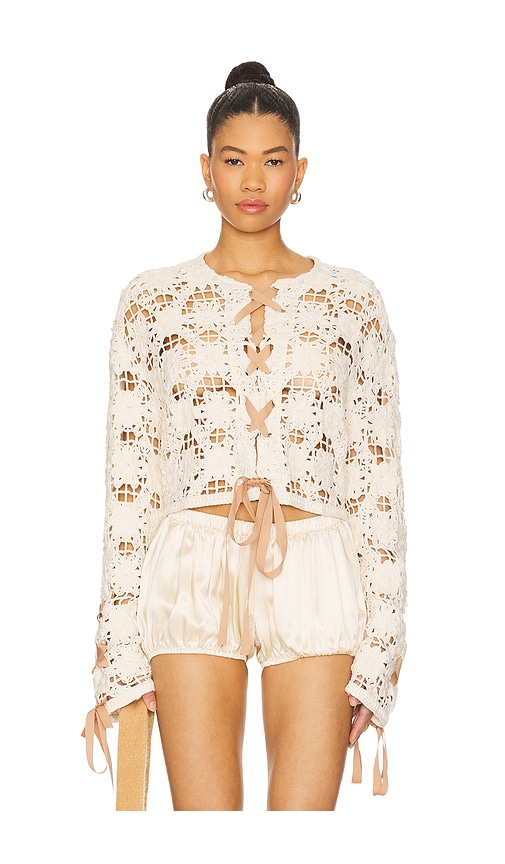 Crochet Top en . Taille L. Also en M, S, XS - Milkwhite - Modalova