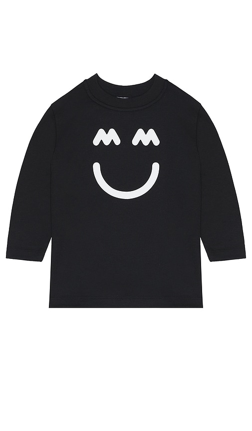 Miles and Milan The Happy Tee in Black