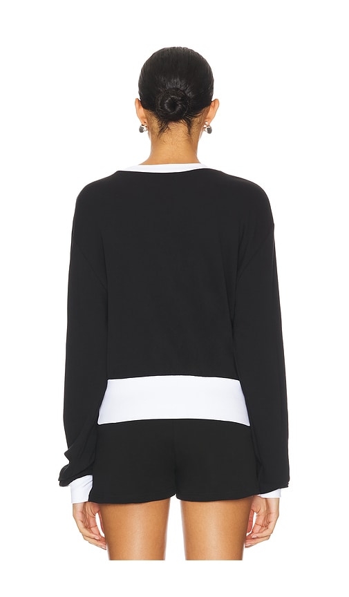  Michael Lauren Cropped-pullover Trayvon In Black. Größe Xl. Also In Xxl. 