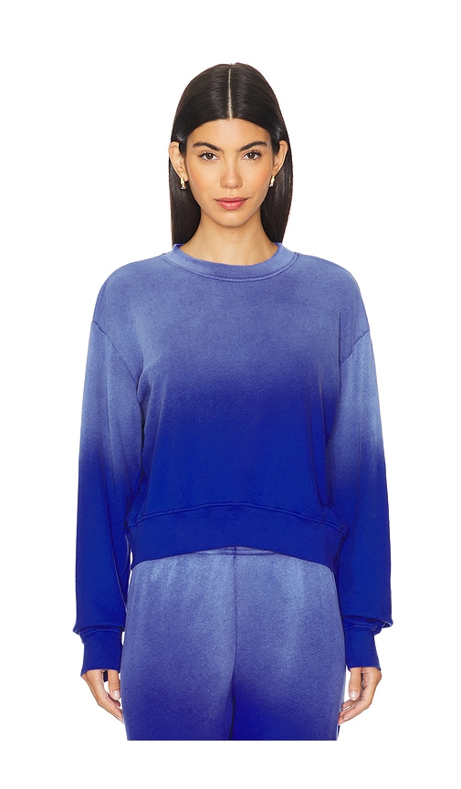 Shop Michael Lauren Exon Drop Shoulder Pullover In Faded Blue