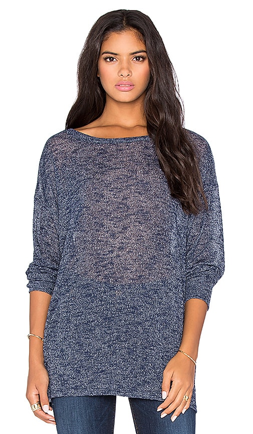 Michael Lauren Jiles Oversized Draped Sweater in Midnight | REVOLVE