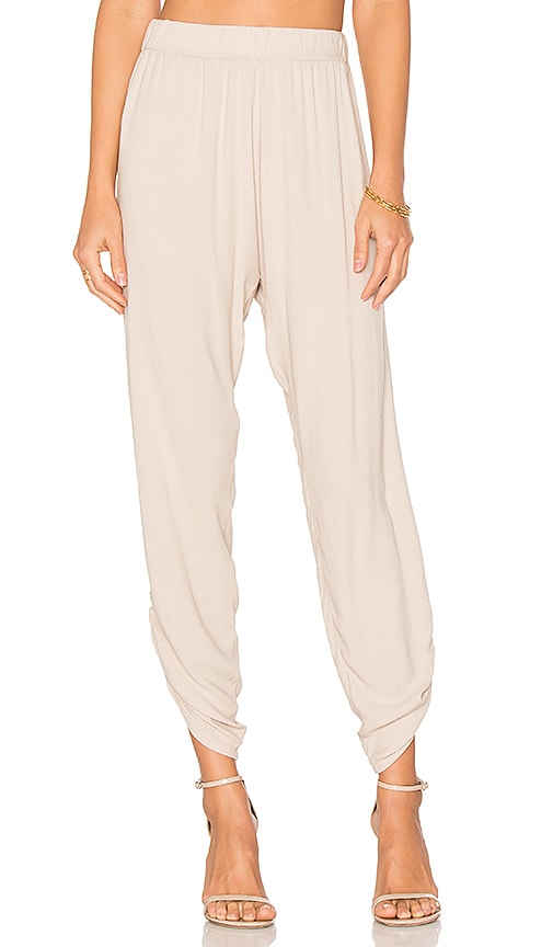 Michael Lauren Pablo Shirred Jogger in Oatmeal | REVOLVE