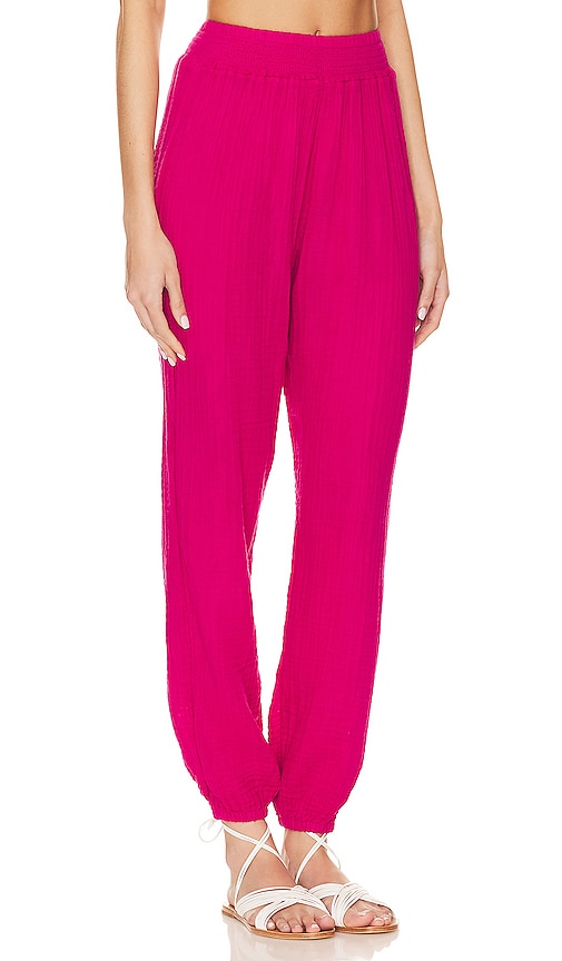 Shop Michael Lauren Brussels Pants In Fuchsia