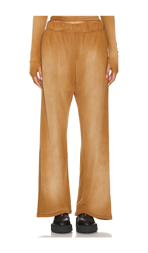 Shop Michael Lauren Mabel Wide Leg Pant W/ Side Pocket Pant In Brown