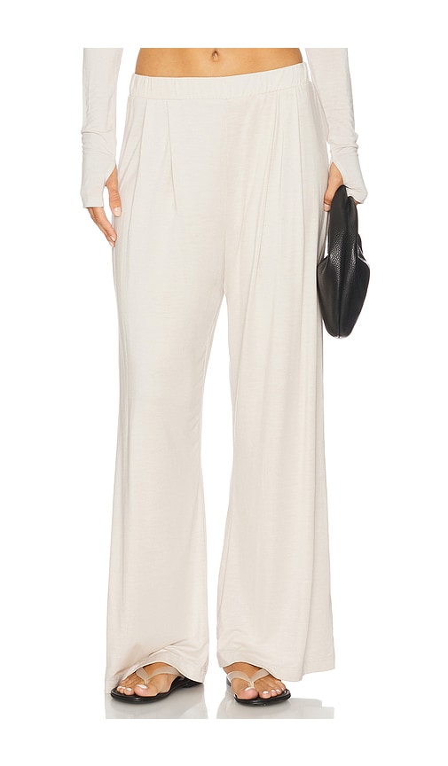 Vox Pleated Pant in Ivory. - size S (also in L, M, XS)