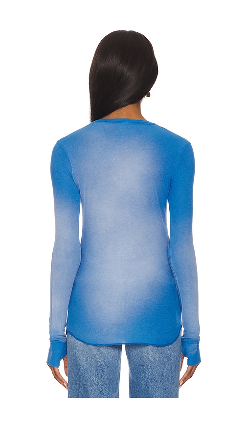  Michael Lauren Alick Long Sleeve Fitted Top With Thumbhole En Color Azul Talla L  (también En M, S, Xs). 