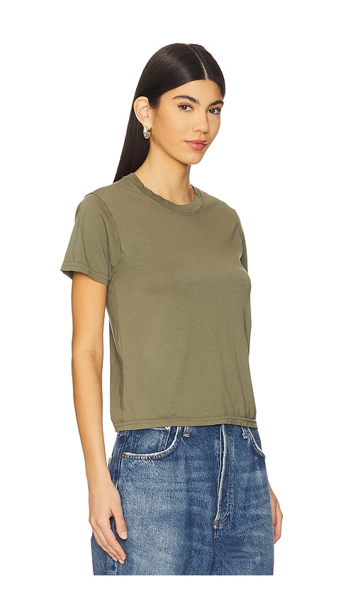 Shop Michael Lauren Darth Perfect Fitted Tee In Olive